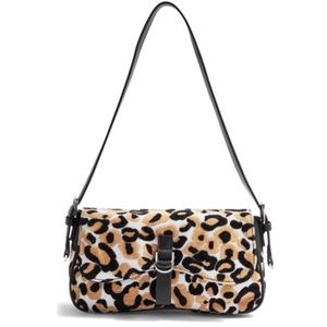 TOPSHOP LEOPARD FLAP SHOULDER BAG